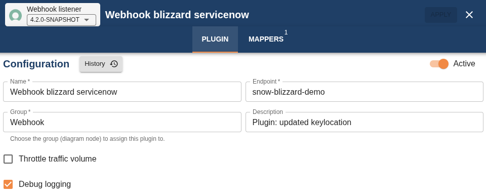 Plugin General configuration